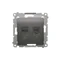 Prise ordinateur RJ45 cat.5e + RJ12 (module) anthracite (métallique)