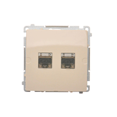 Prise ordinateur RJ45 cat.6 double blindage beige