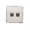 Prise ordinateur RJ45 cat.6 double blindage blanc