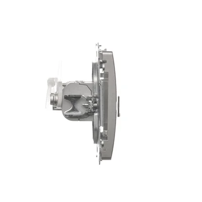 Prise ordinateur RJ45 cat.6 double blindage métallique satiné