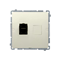 Prise ordinateur RJ45 cat.6 simple blindée beige