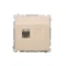 Prise ordinateur RJ45 cat.6 simple blindée beige