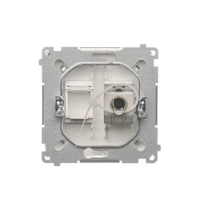 Prise ordinateur RJ45 cat.6 simple blindée blanche