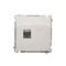 Prise ordinateur RJ45 cat.6 simple blindée blanche