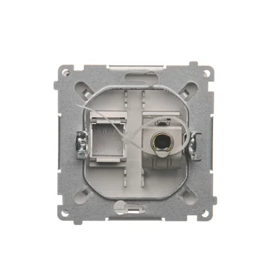 Prise ordinateur RJ45 cat.6 simple blindée inox métallique