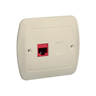 Prise ordinateur RJ45 simple cat.5e beige