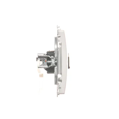 Prise ordinateur RJ45 simple cat.6 avec cache anti-poussière (module) blanc