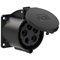 Prise panneau droit 32A 3P+Z+N 500V 50/60Hz 7h IP44, bride 70X70, entraxe 56X56