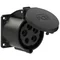 Prise panneau droit 32A 3P+Z+N 500V 50/60Hz 7h IP44, bride 70X70, entraxe 56X56