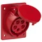 Prise panneau TWIST IP44 16A 400V 3P+T+N 80x97mm