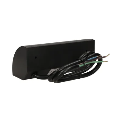 Prise pour meubles sans interrupteur, 2x2P+Z, noire