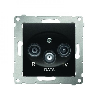 Prise R-TV-DATA (module) anthracite (métallique)