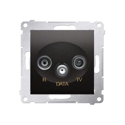 Prise R-TV-DATA (module) anthracite (métallique)