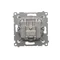 Prise R-TV-DATA (module) argent (métallique)
