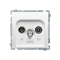 Prise R-TV-DATA (module) blanc