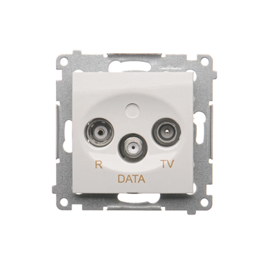 Prise R-TV-DATA (module) blanc