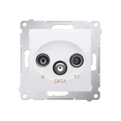 Prise R-TV-DATA (module) blanc