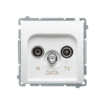 Prise R-TV-DATA (module) blanc