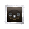 Prise R-TV-DATA (module) bronze métallisé mat
