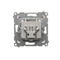 Prise R-TV-DATA (module) bronze métallisé mat