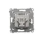 Prise R-TV-DATA (module) bronze métallisé mat