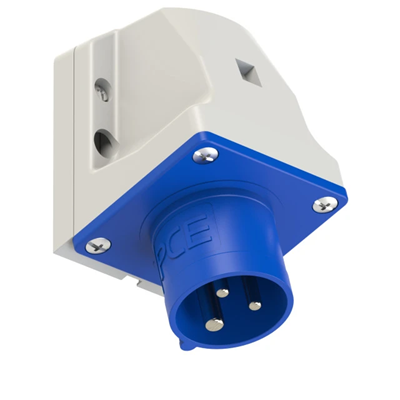 Prise récepteur 16A 2P+T 230V 50/60Hz 6h IP44, contacts nickelés