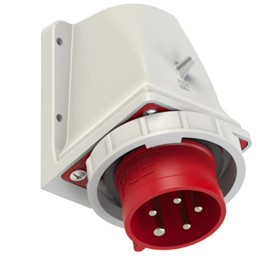 Prise récepteur avec inverseur de phase 16A 3P+Z+N 400V 50/60Hz 6h IP67 (contacts nickelés, entrée supérieure et murale)
