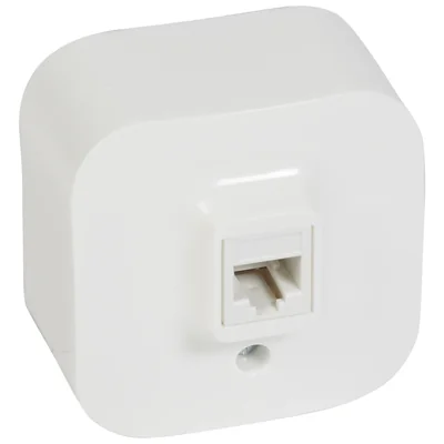 Prise RJ11 simple, blanche