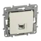 Prise RJ11 simple, couleur crème