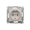 Prise Schuko à obturateurs (module) 16A, 250V, bornes à vis, blanc