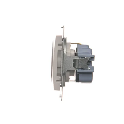 Prise Schuko à obturateurs (module) 16A, 250V, bornes à vis, blanc
