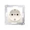 Prise Schuko à obturateurs (module) 16A, 250V, connecteurs rapides, crème