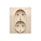 Prise Schuko double terre beige