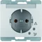 Prise SCHUKO K.5 avec protection contre les surtensions en aluminium