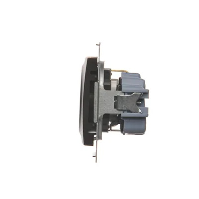 Prise Schuko (module) 230V, connecteurs rapides bronze mat métallique