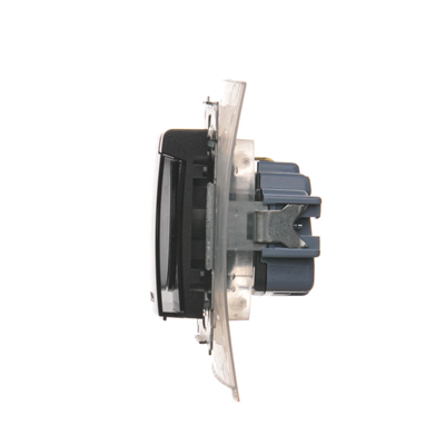 Prise Schuko pour version IP44 avec obturateurs et joint de cadre (module) 230V, anthracite métallique