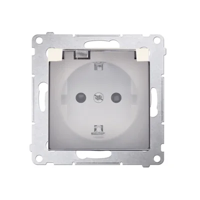 Prise Schuko pour version IP44 avec obturateurs et joint de cadre (module) 230V, crème