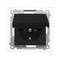 Prise Schuko Simon 55 WMDW-321102-149 pour version IP44 avec obturateurs et joint d'étanchéité (module) 16 A, 250 V~, connecteurs rapides. Rabat couleur couvercle ; noir mat