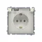 Prise Schuko Simon Basic WMBW-53111x-9011 pour version IP44 avec obturateurs (module) 16 A, 250 V~, bornes à vis ; volet transparent ; beige