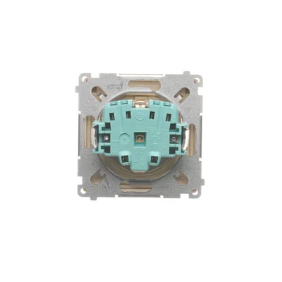 Prise Schuko Simon Basic WMBW-53111x-9011 pour version IP44 avec obturateurs (module) 16 A, 250 V~, bornes à vis ; volet transparent ; beige