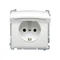 Prise Schuko Simon Basic WMBW-70111x-1011 pour version IP44 (module) 16 A, 250 V~, bornes à vis ; blanche