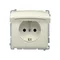 Prise Schuko Simon Basic WMBW-70111x-9011 pour version IP44 (module) 16 A, 250 V~, bornes à vis ; beige