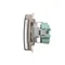 Prise Schuko Simon Basic WMBW-73111x-H011 pour version IP44 (module) 16 A, 250 V~, bornes à vis ; finition satinée. Rabat transparent