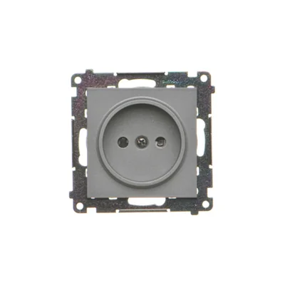 Prise Simon 55 WMDW-001111-116 sans terre avec obturateurs (module) 16 A, 250 V~, connecteurs rapides ; graphite mat