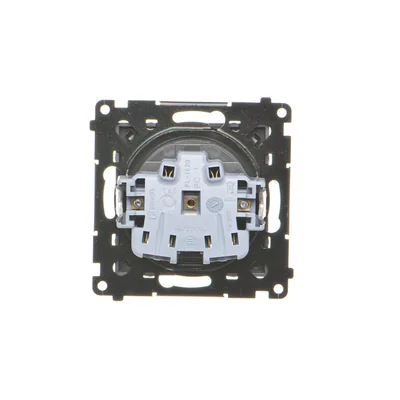 Prise Simon 55 WMDW-001111-116 sans terre avec obturateurs (module) 16 A, 250 V~, connecteurs rapides ; graphite mat