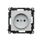 Prise Simon 55 WMDW-001111-143 sans terre avec obturateurs (module) 16 A, 250 V~, connecteurs rapides ; aluminium mat