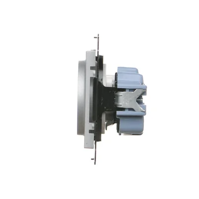 Prise Simon 55 WMDW-001111-143 sans terre avec obturateurs (module) 16 A, 250 V~, connecteurs rapides ; aluminium mat