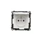 Prise Simon 55 WMDW-50122x-111 pour version IP44 sans joint (module) 16 A, 250 V~, connecteurs rapides. Rabat couleur couvercle ; blanc mat