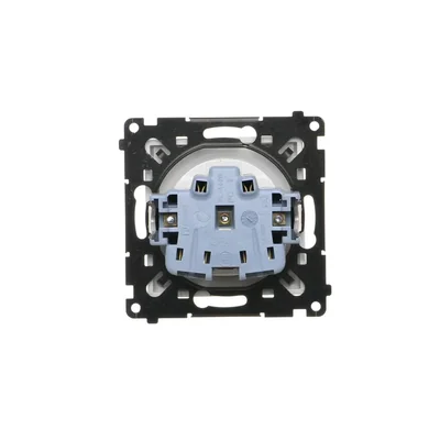 Prise Simon 55 WMDW-50122x-111 pour version IP44 sans joint (module) 16 A, 250 V~, connecteurs rapides. Rabat couleur couvercle ; blanc mat