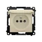 Prise Simon 55 WMDW-50122x-144 pour version IP44 sans joint (module) 16 A, 250 V~, connecteurs rapides. Rabat couleur champagne mat.